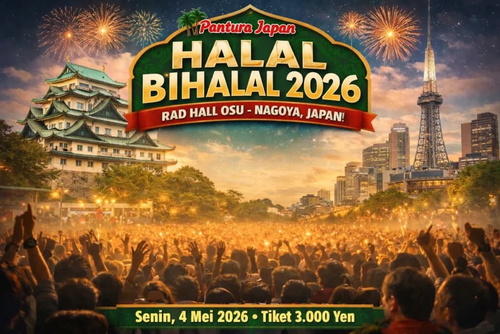 Goyang Nagoya! Pantura Japan Gelar Halal Bihalal 2026 Bersama Bintang Dangdut di RAD HALL OSU