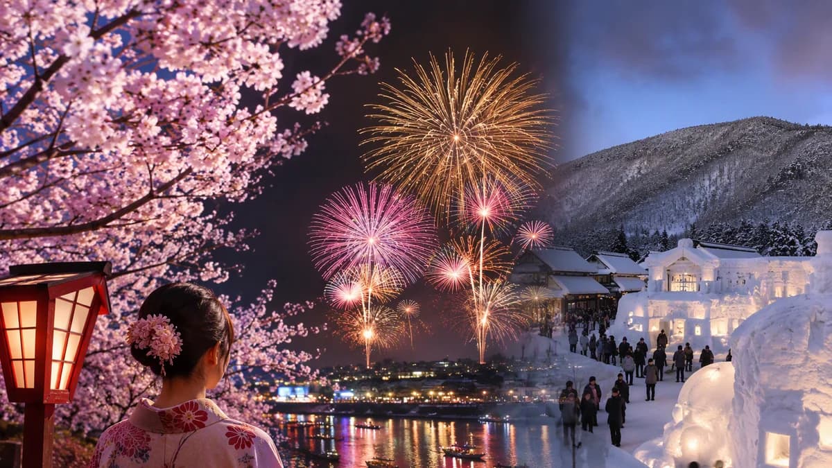 Ilustrasi: Hanami, Hanabi, dan Festival Salju: Trilogi Perayaan Musiman Jepang Hanami, Hanabi, dan Festival Salju: Trilogi Perayaan Musiman Jepang