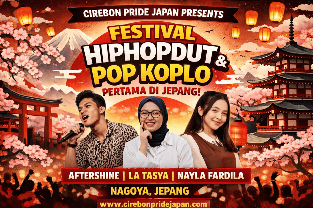 Aftershine, La Tasya & Nayla Fardila Siap Guncang Jepang! Festival HIPHOPDUT & POP KOPLO Pertama di Nagoya Resmi Diumumkan