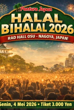 Goyang Nagoya! Pantura Japan Gelar Halal Bihalal 2026 Bersama Bintang Dangdut di RAD HALL OSU